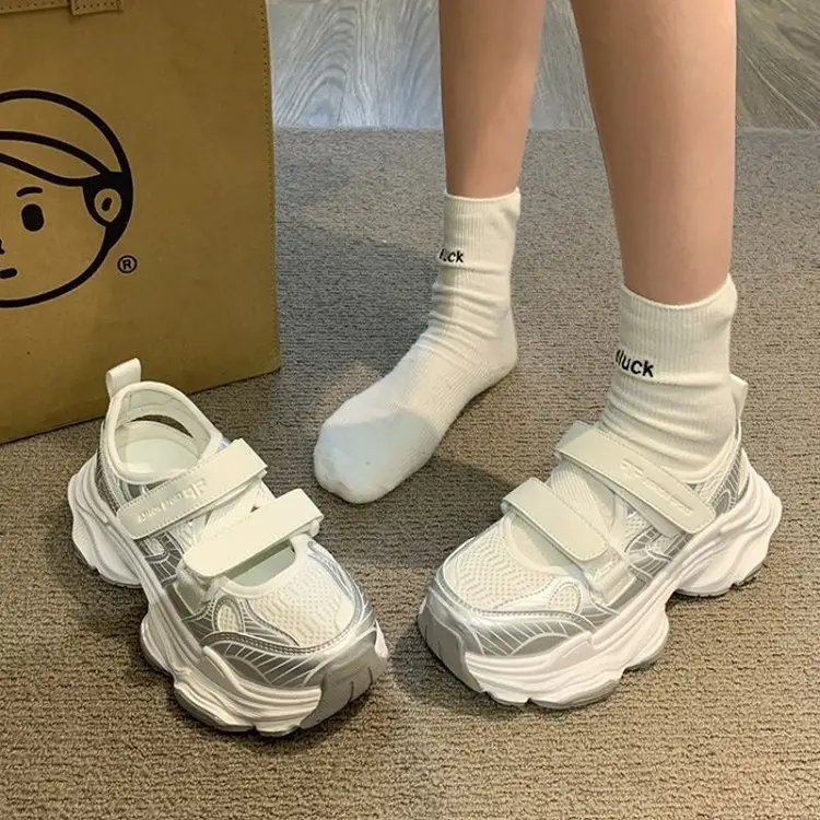 Women's White Mesh Platform Sandals 2025 Summer - Image 4