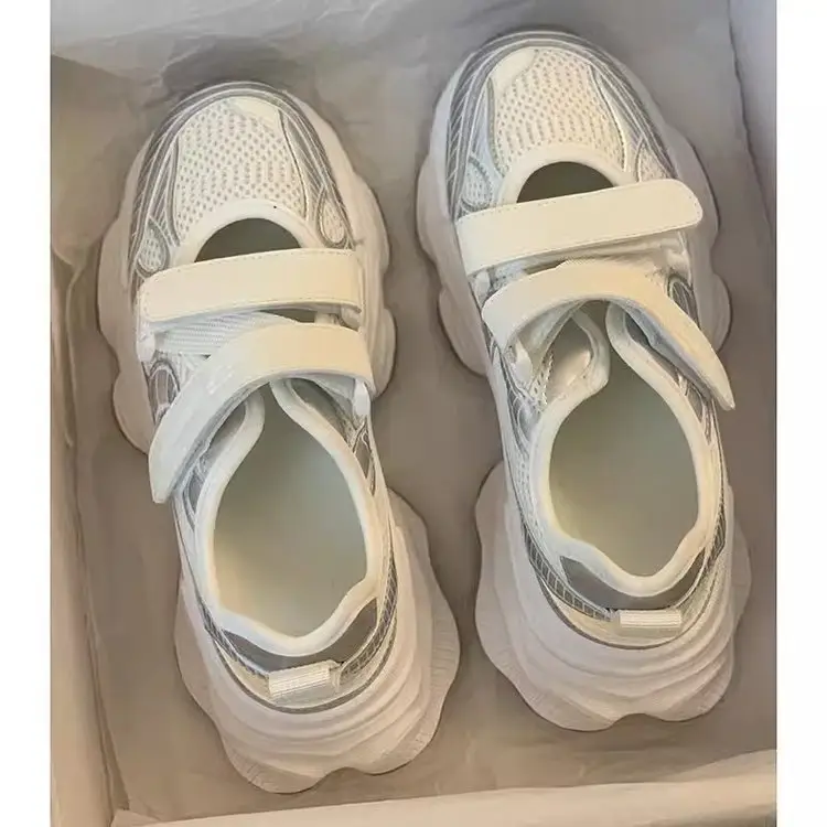Women's White Mesh Platform Sandals 2025 Summer — feature 18