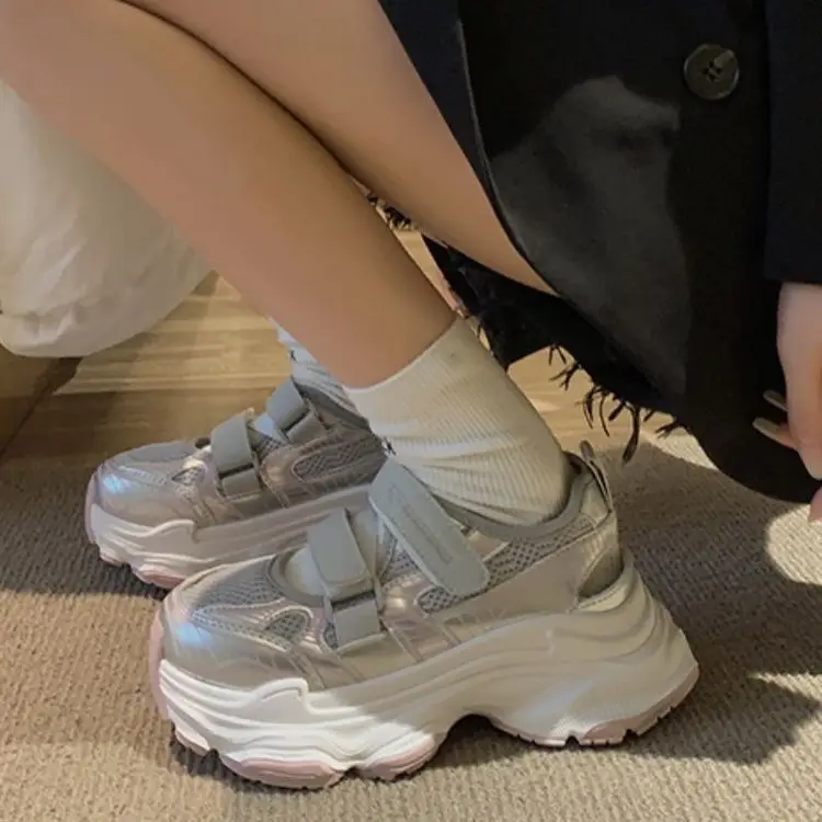 Women's White Mesh Platform Sandals 2025 Summer — feature 20