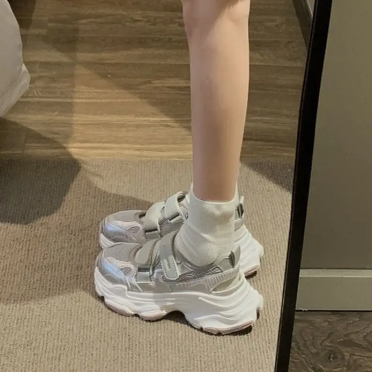 Women's White Mesh Platform Sandals 2025 Summer — feature 22