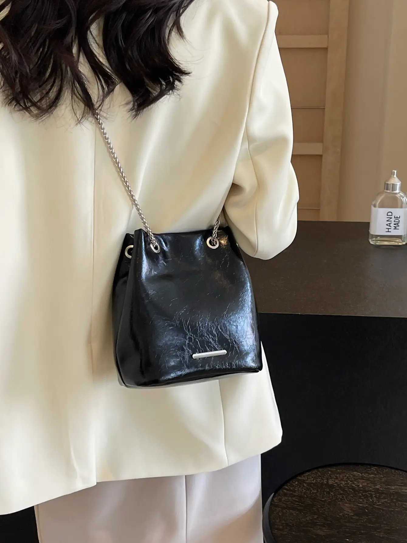 Women's Black Chain Crossbody Bag 2025 New Arrival - Image 7