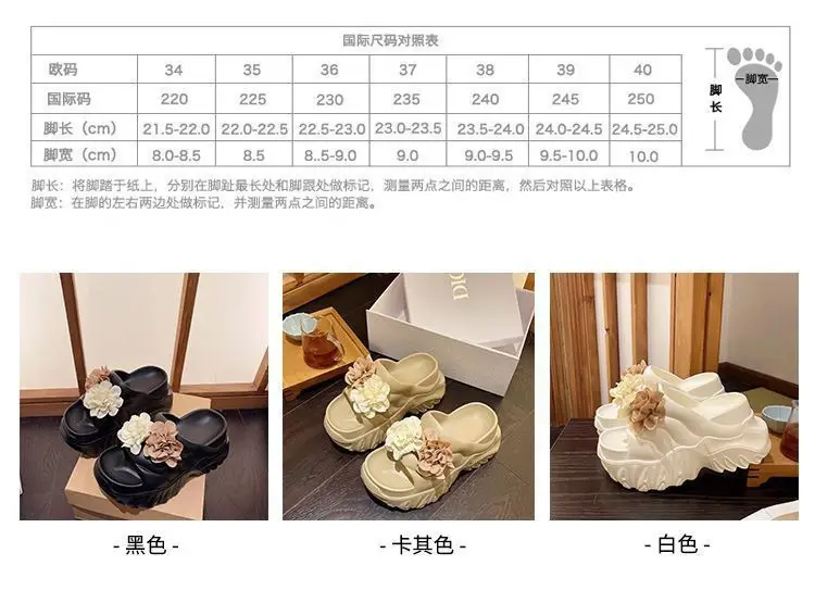 Black Floral Platform Sandals for Women Summer — feature 4