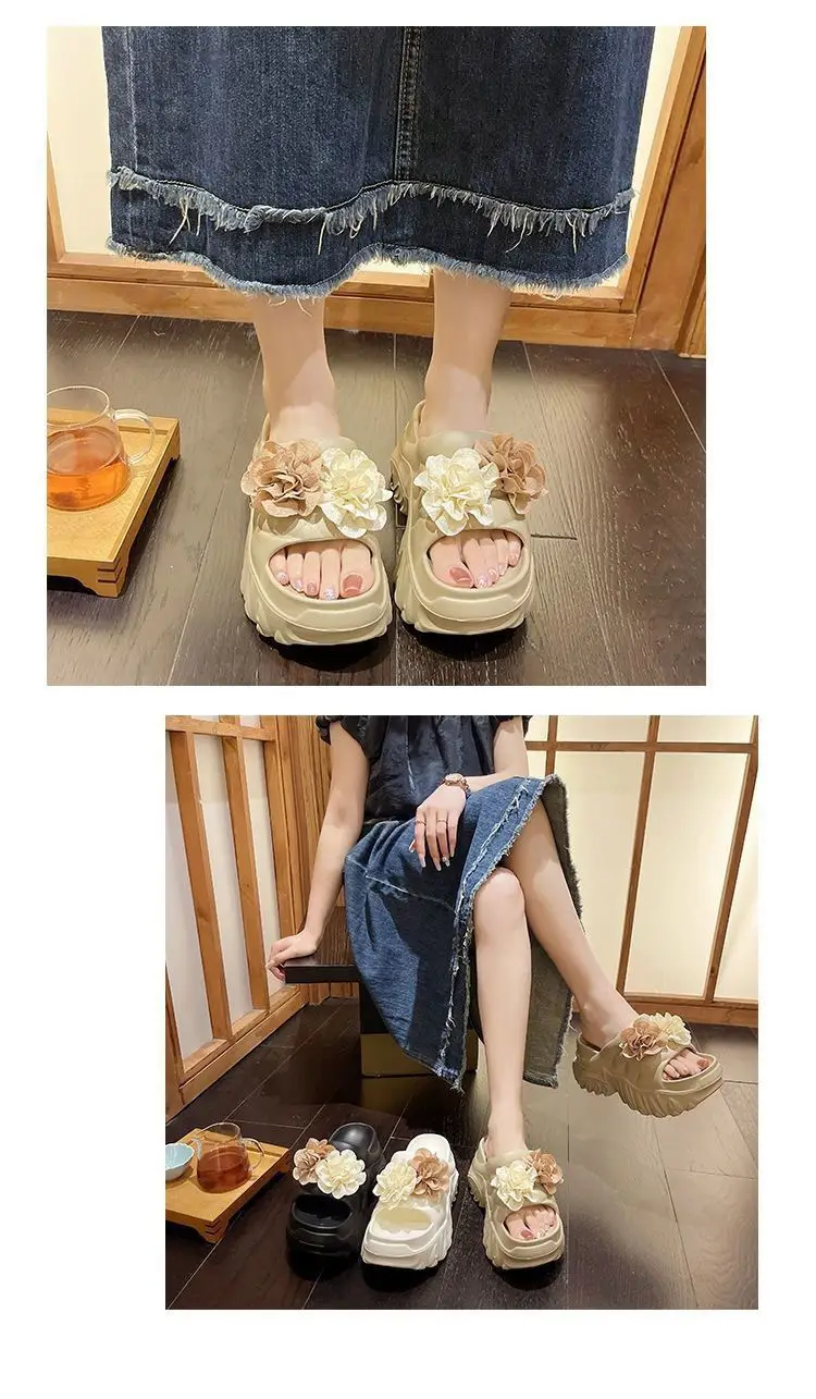 Black Floral Platform Sandals for Women Summer — feature 9