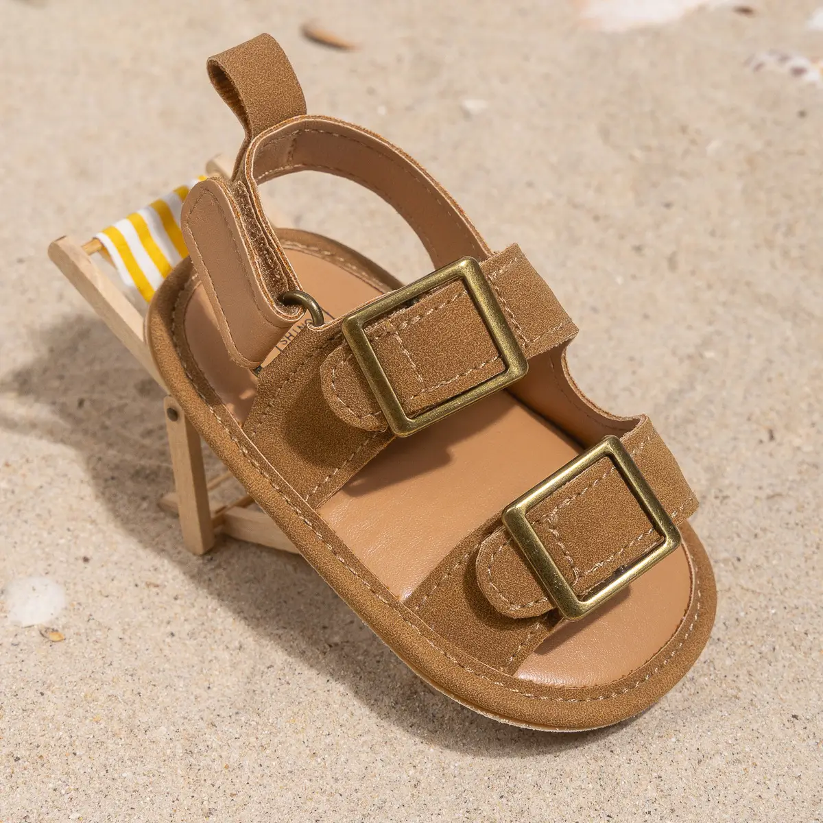 2025 Summer Baby Shoes Brown Buckle Sole — feature 10