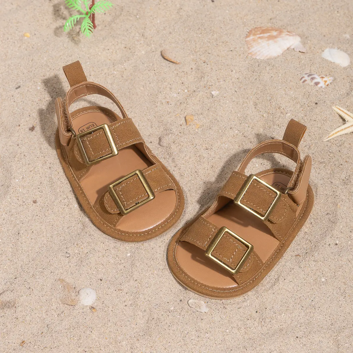 2025 Summer Baby Shoes Brown Buckle Sole — feature 11