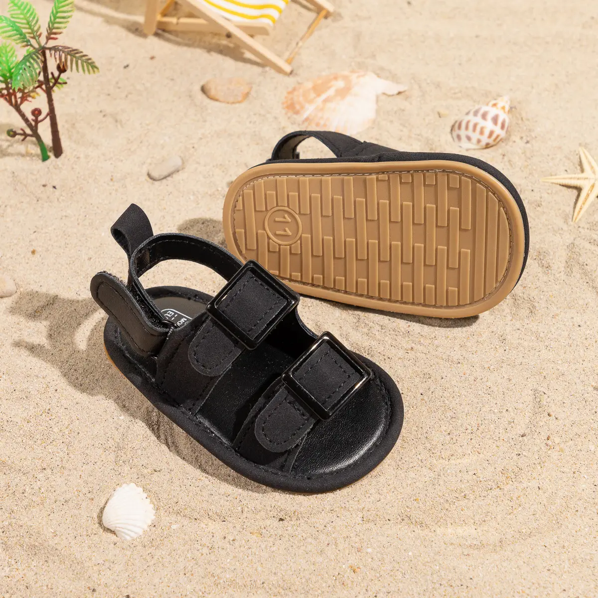 2025 Summer Baby Shoes Brown Buckle Sole — feature 13