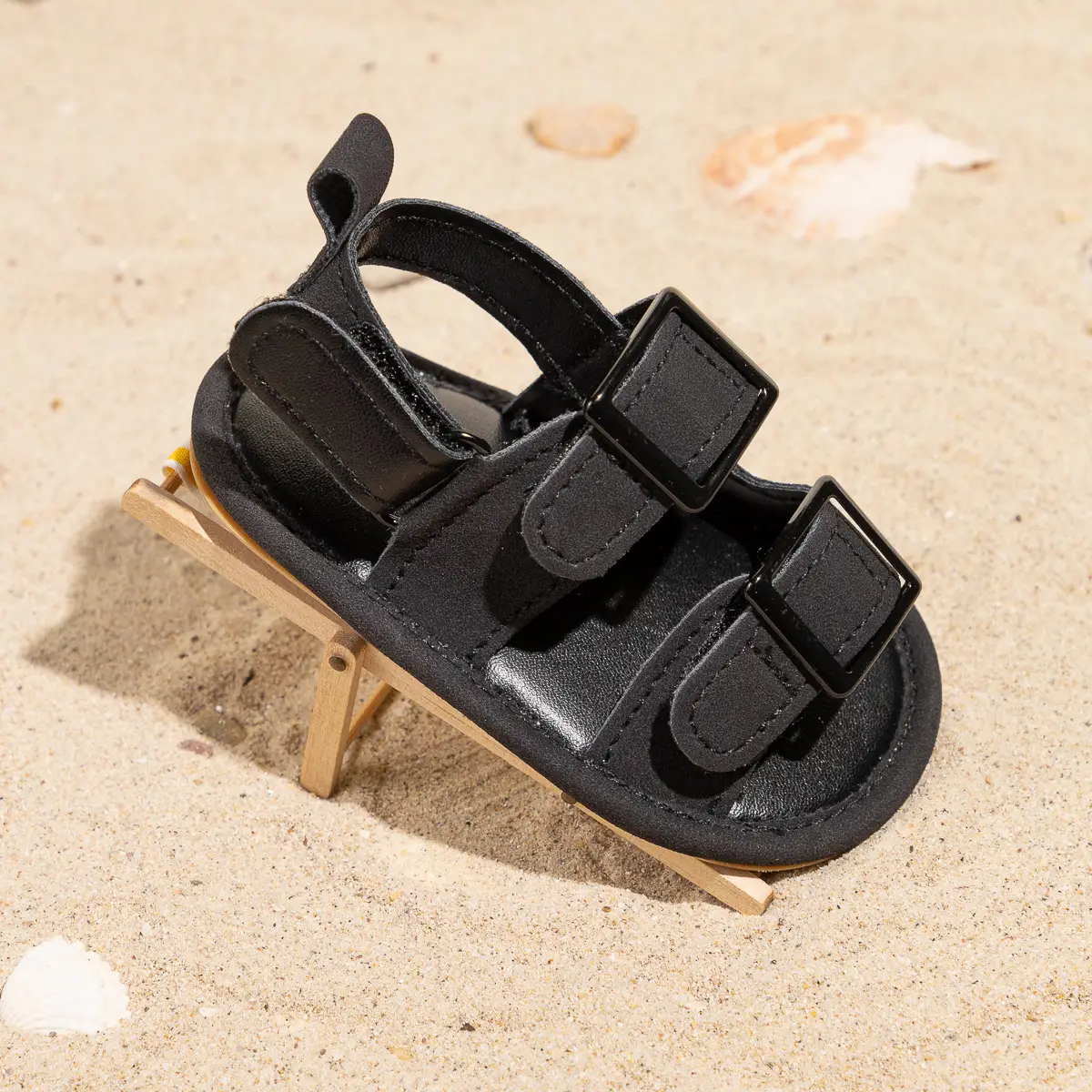 2025 Summer Baby Shoes Brown Buckle Sole — feature 14