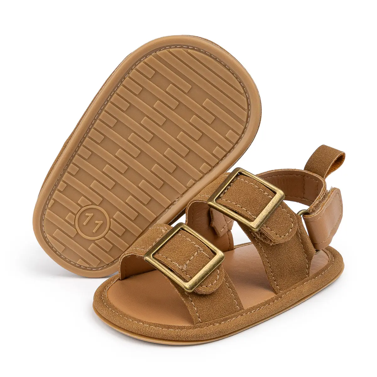 2025 Summer Baby Shoes Brown Buckle Sole — feature 17