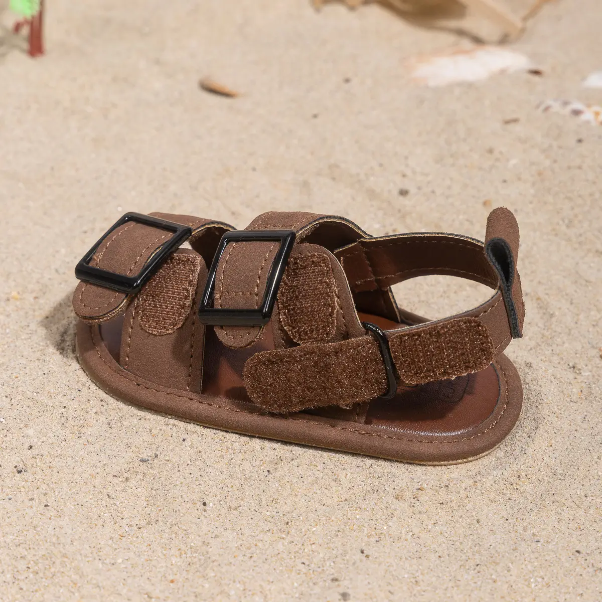 2025 Summer Baby Shoes Brown Buckle Sole — feature 6