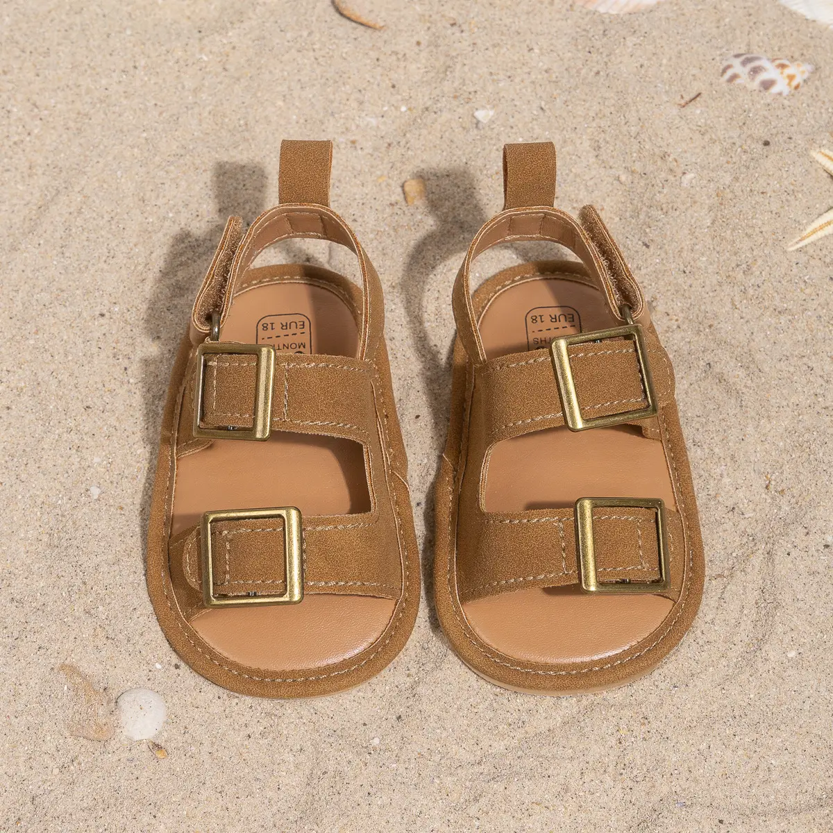 2025 Summer Baby Shoes Brown Buckle Sole — feature 9