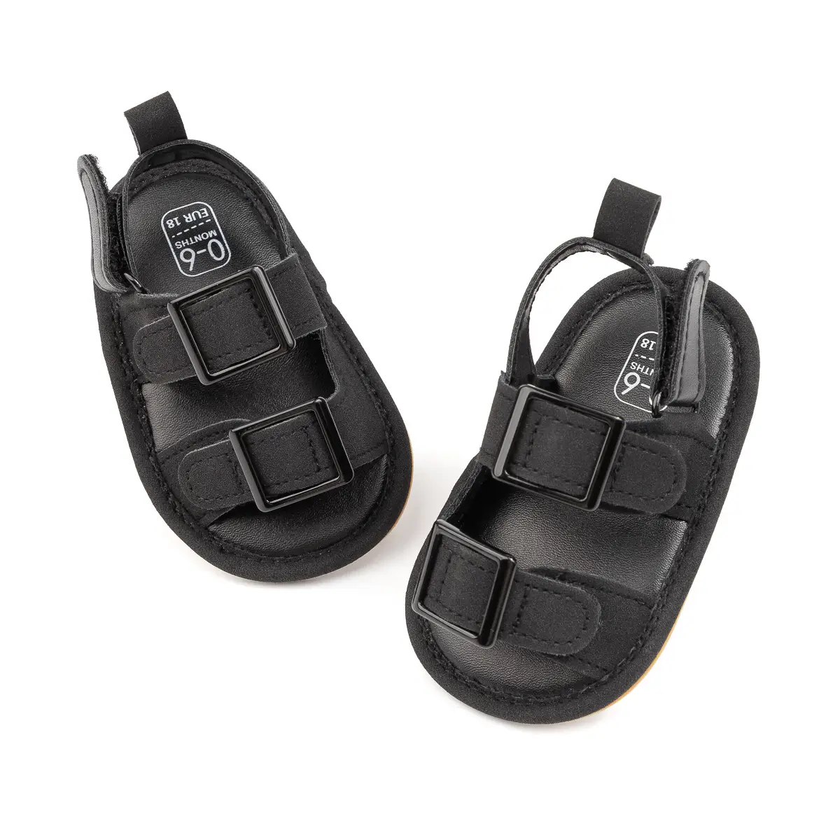 2025 Summer Baby Shoes Brown Buckle Sole