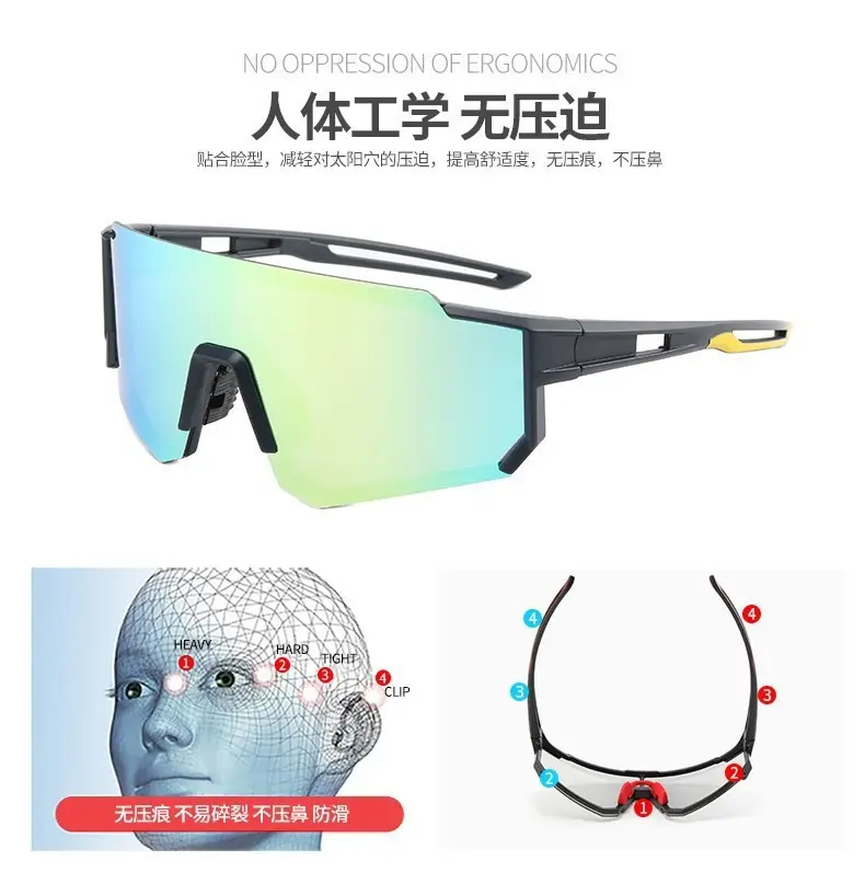 Cross-border UV-Proof Polarized Riding Glasses Blue Lens — feature 4