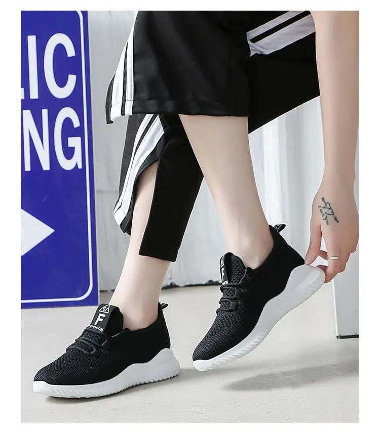 Women's Casual Sneakers, Fashionable Korean Style Breathable Running Shoes, High Heels, Mesh Fabric, Comfortable, Foreign Trade Wholesale — feature 15