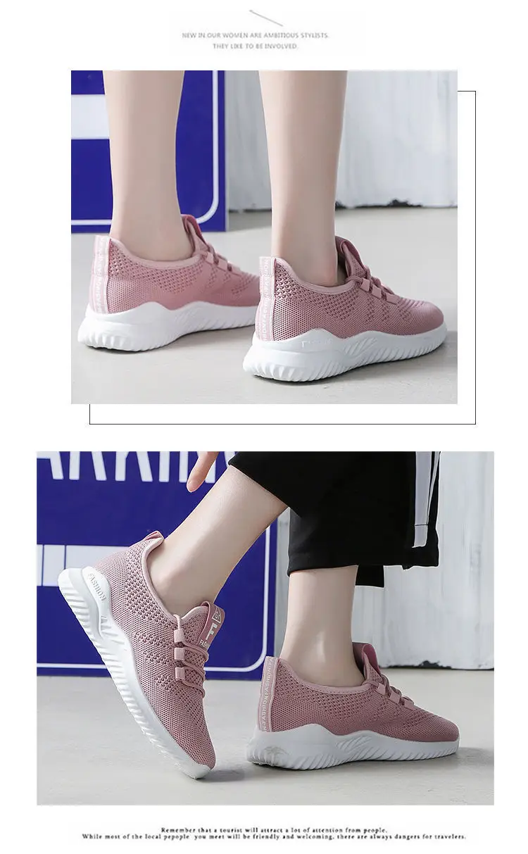 Women's Casual Sneakers, Fashionable Korean Style Breathable Running Shoes, High Heels, Mesh Fabric, Comfortable, Foreign Trade Wholesale — feature 7