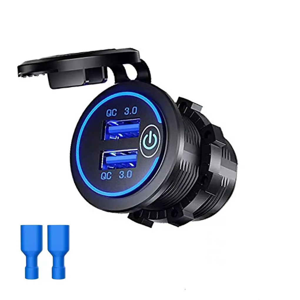 45W Motorcycle Car Charger Waterproof Dual USB - Image 4