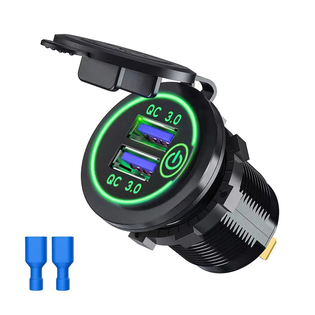45W Motorcycle Car Charger Waterproof Dual USB - Image 5