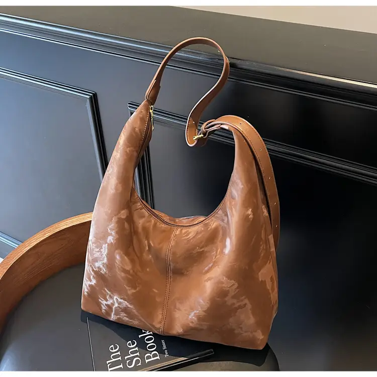 Brown Leather Crossbody Bag Large Capacity Women — feature 20