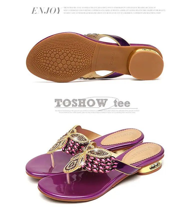 Rhinestone Slippers Women's Summer New Style Outer Wear Flat Bohemian Beach Shoes Seaside Holiday Clip Sandals Women's Half Shoe — feature 24