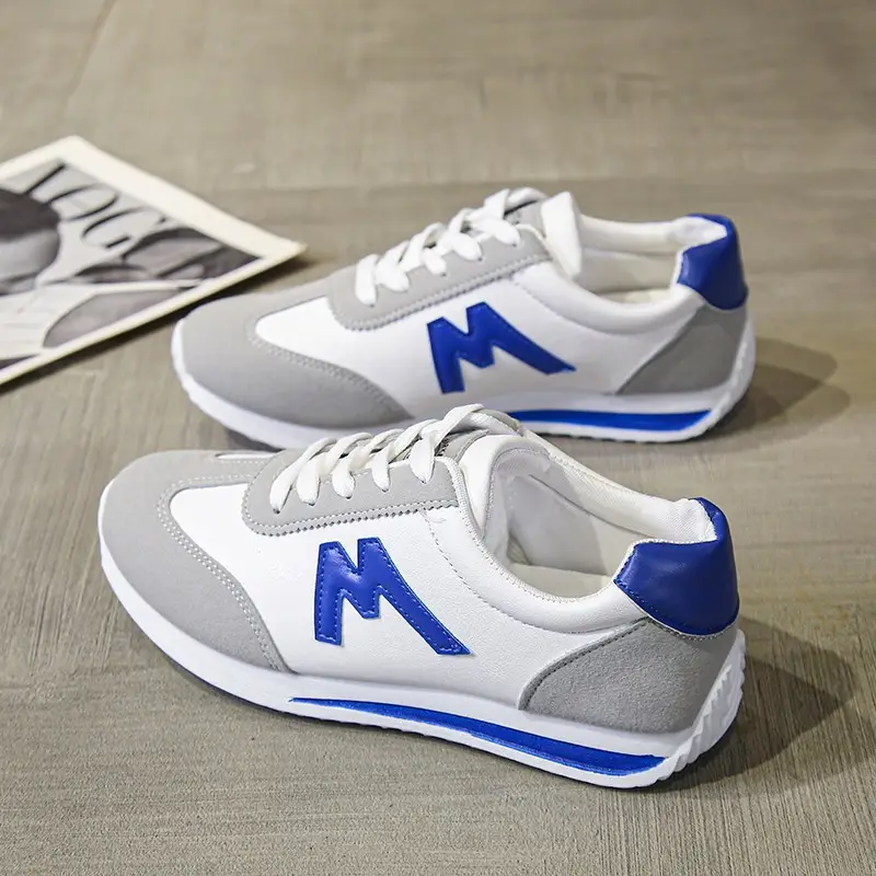 Women's Grey Blue Sneakers Spring Autumn Lightweight Breathable - Image 8