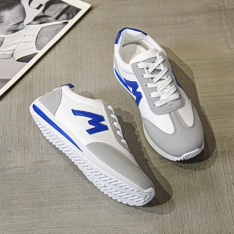 Women's Grey Blue Sneakers Spring Autumn Lightweight Breathable - Image 9