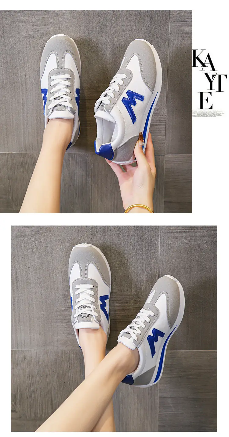 Women's Grey Blue Sneakers Spring Autumn Lightweight Breathable — feature 11