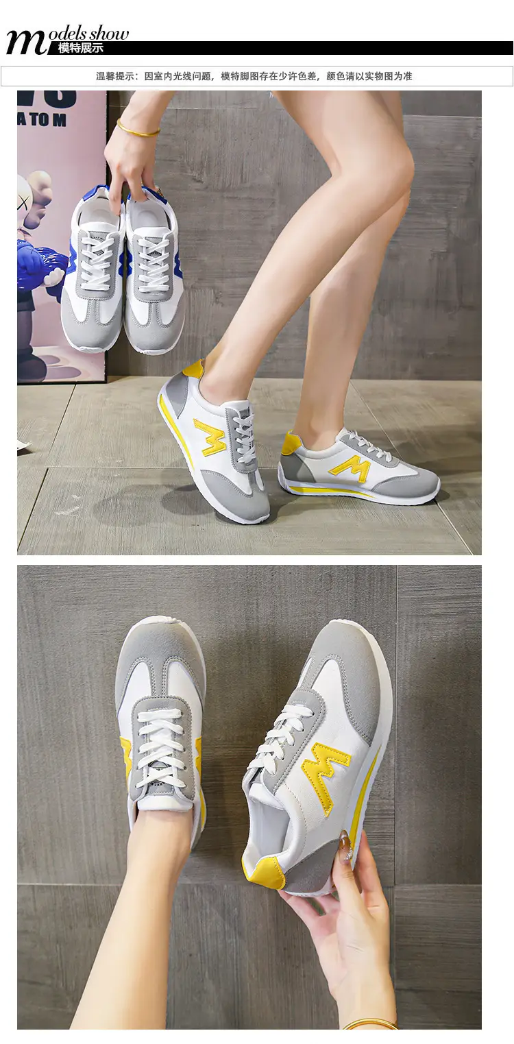 Women's Grey Blue Sneakers Spring Autumn Lightweight Breathable — feature 5
