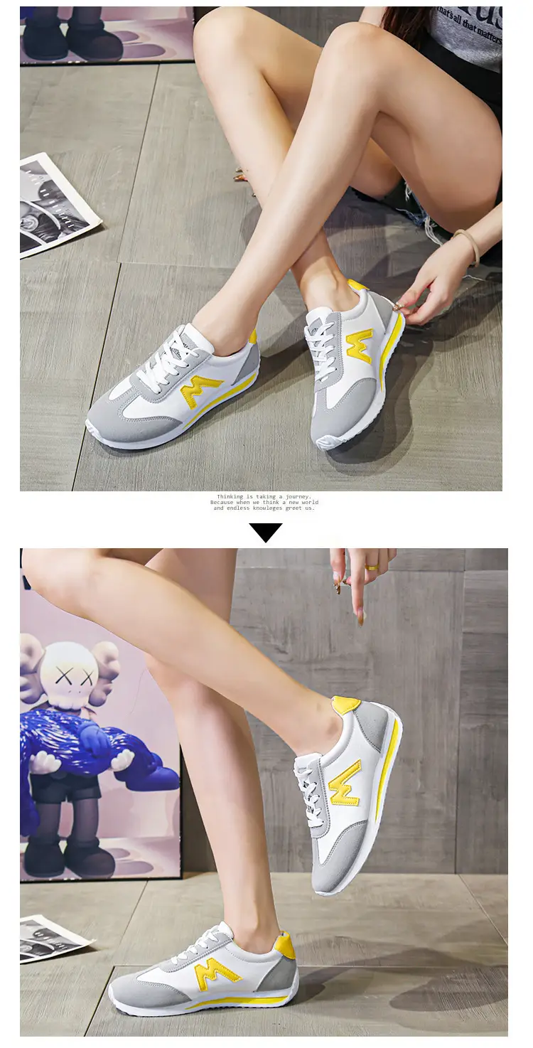 Women's Grey Blue Sneakers Spring Autumn Lightweight Breathable — feature 9