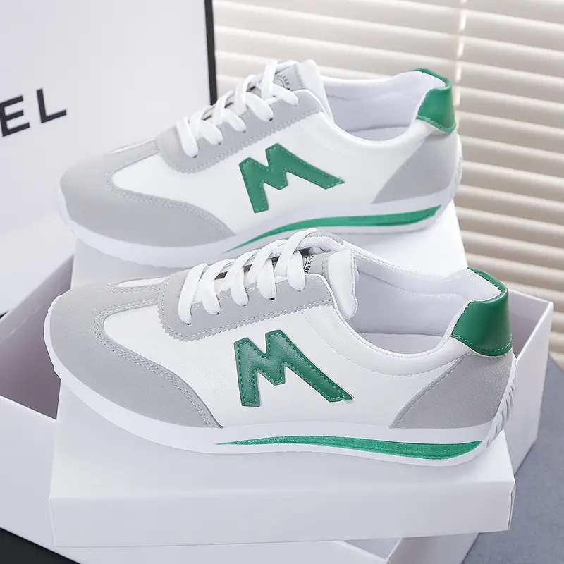 Women's Grey Blue Sneakers Spring Autumn Lightweight Breathable - Image 3