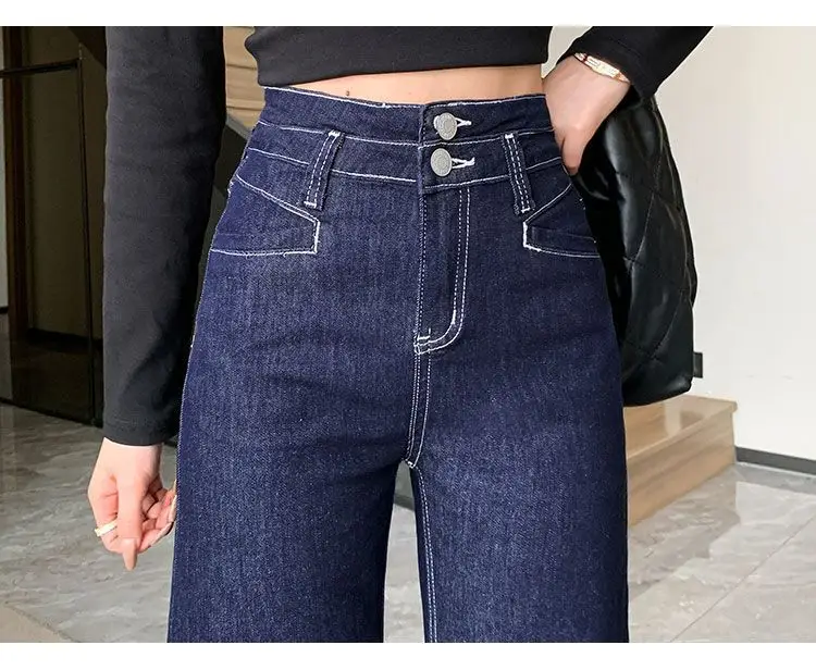 Dark Blue Wide Leg Jeans 2025 Pear Shape Women — feature 5