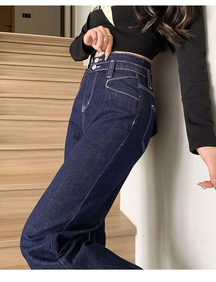 Dark Blue Wide Leg Jeans 2025 Pear Shape Women — feature 6