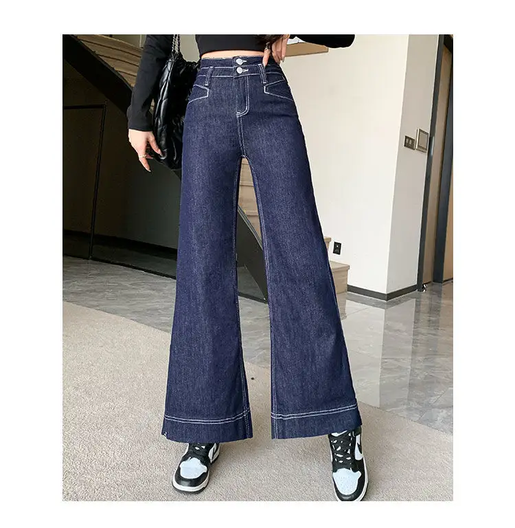 Dark Blue Wide Leg Jeans 2025 Pear Shape Women — feature 7
