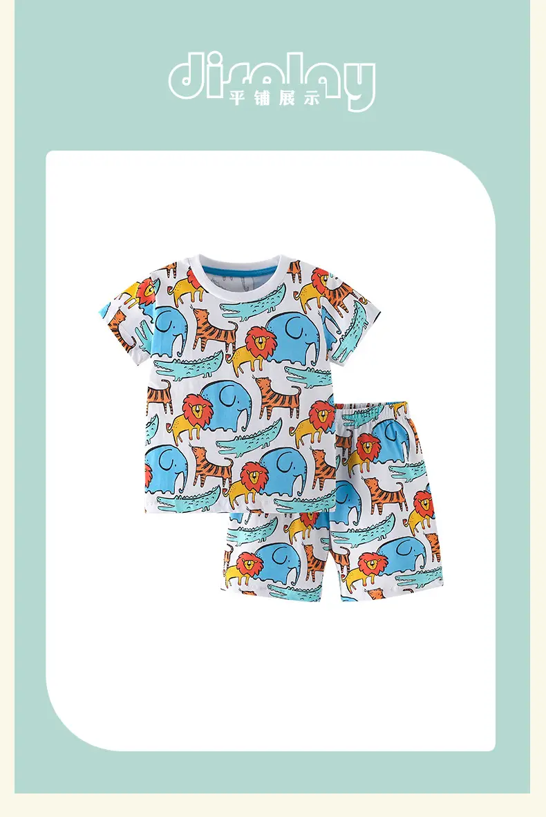 Cross-border Malwee Boys T-Shirt Summer Casual Two-piece Set — feature 10