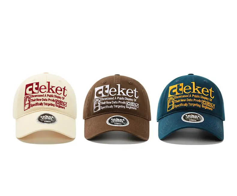 Retro Letter Embroidered Baseball Cap for Men Women Brown — feature 1