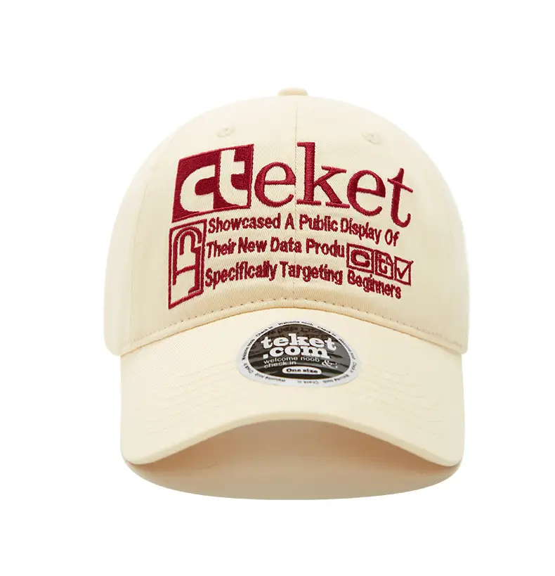 Retro Letter Embroidered Baseball Cap for Men Women Brown — feature 19