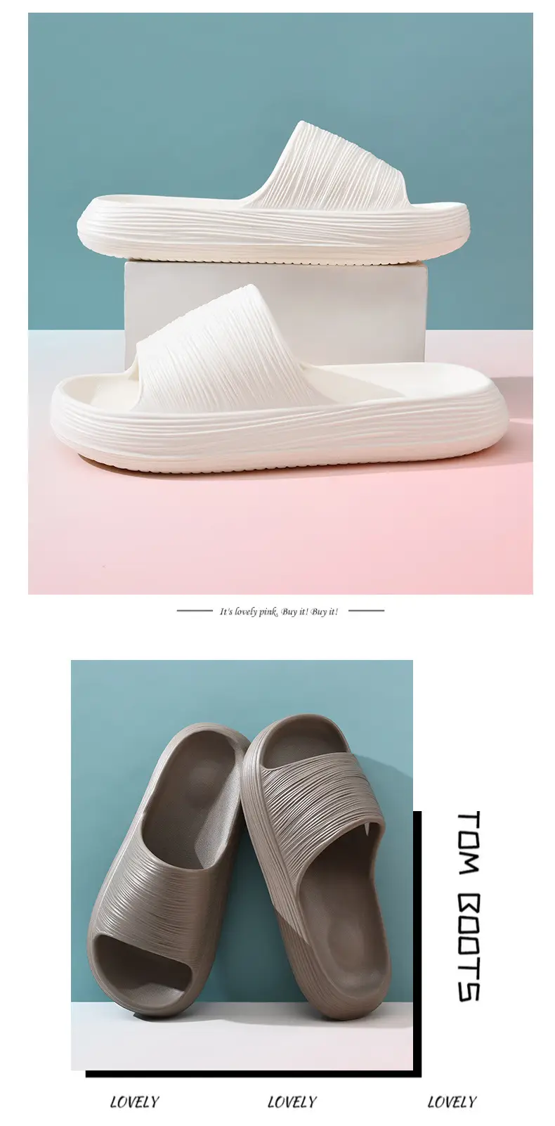 Slippers Women's Summer Non-slip Outer Wear Thick Bottom Heightened Slides Wear-resistant Soft Non-smelly Feet EVA Couple Sandals — feature 12
