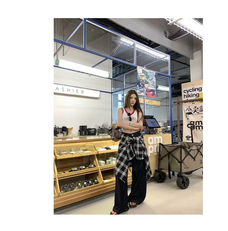 Women Dark Blue Wide Leg Pants 2025 Commuter — feature 11