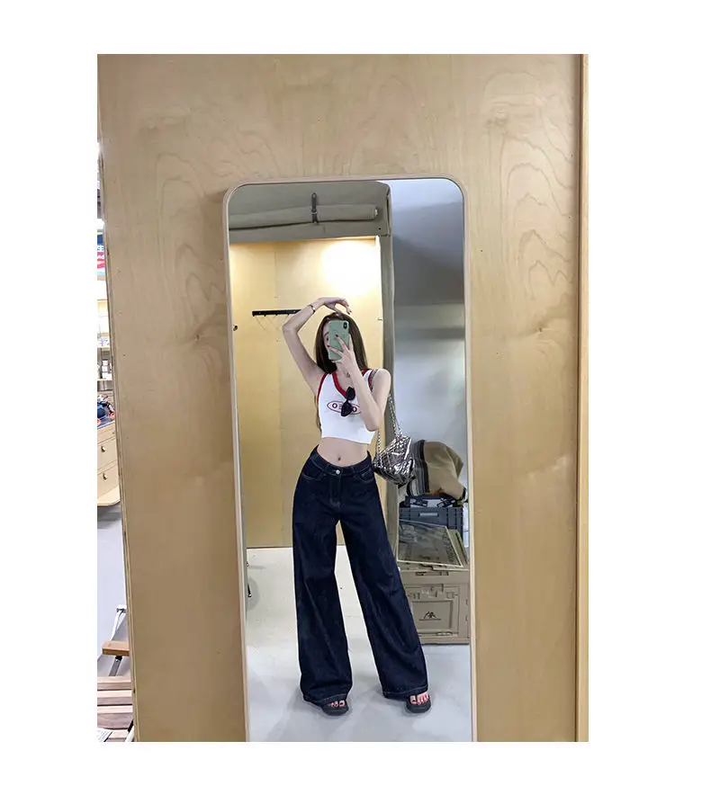 Women Dark Blue Wide Leg Pants 2025 Commuter — feature 13