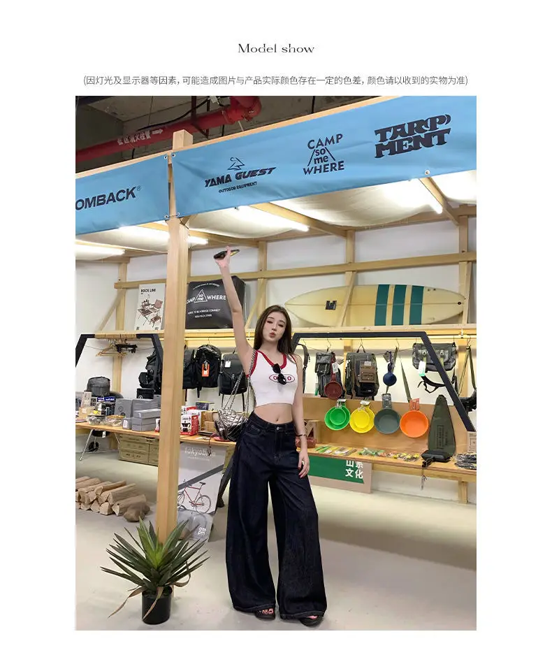 Women Dark Blue Wide Leg Pants 2025 Commuter — feature 6