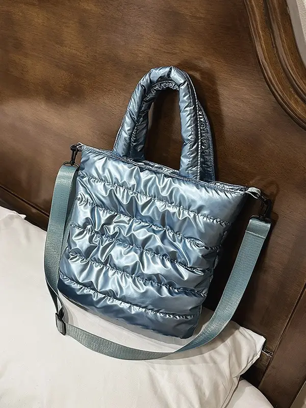 Women's Black Padded Shoulder Crossbody Bag Large Capacity 2025 - Image 12