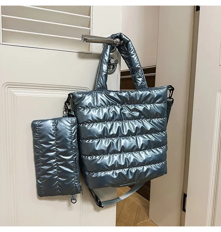 Women's Black Padded Shoulder Crossbody Bag Large Capacity 2025 — feature 29