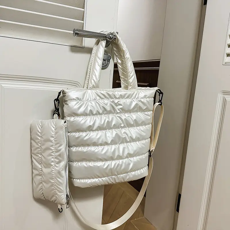 Women's Black Padded Shoulder Crossbody Bag Large Capacity 2025 - Image 4