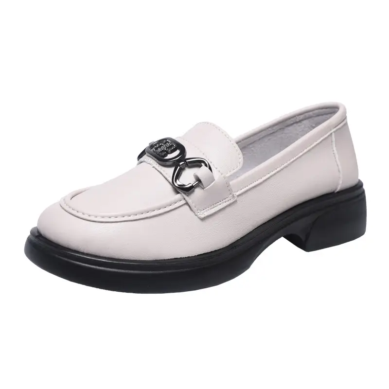 Black British Style Women's Thick Loafers Spring Summer - Image 7