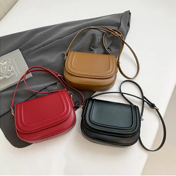 Red PU Shoulder Messenger Bag Small All-Match