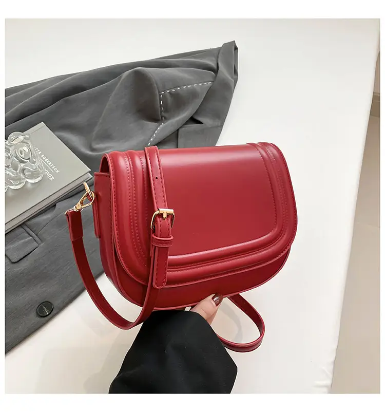 Red PU Shoulder Messenger Bag Small All-Match — feature 14