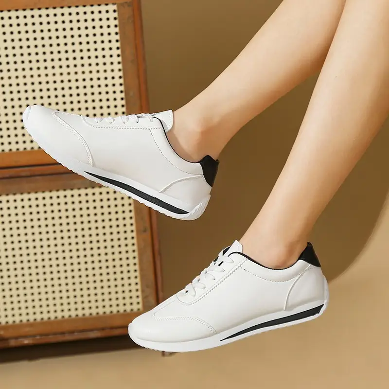Women White Casual Sneakers 2025 Autumn - Image 6