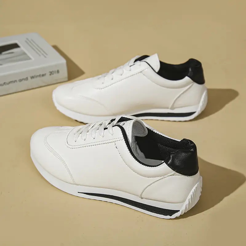 Women White Casual Sneakers 2025 Autumn - Image 2