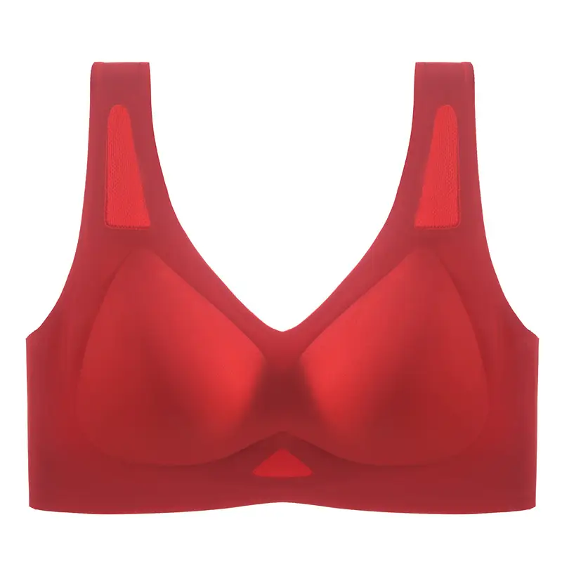 Traceless Latex Underwear Women Large Chest Anti-Sagging Vest Bra - Image 3