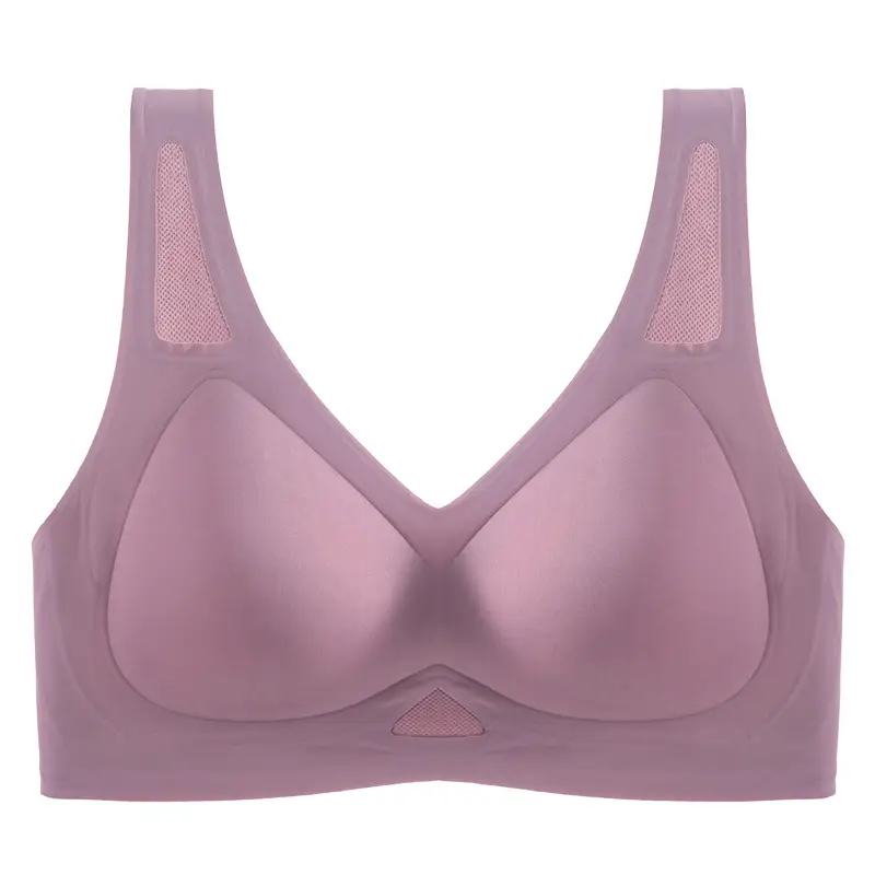 Traceless Latex Underwear Women Large Chest Anti-Sagging Vest Bra - Image 5