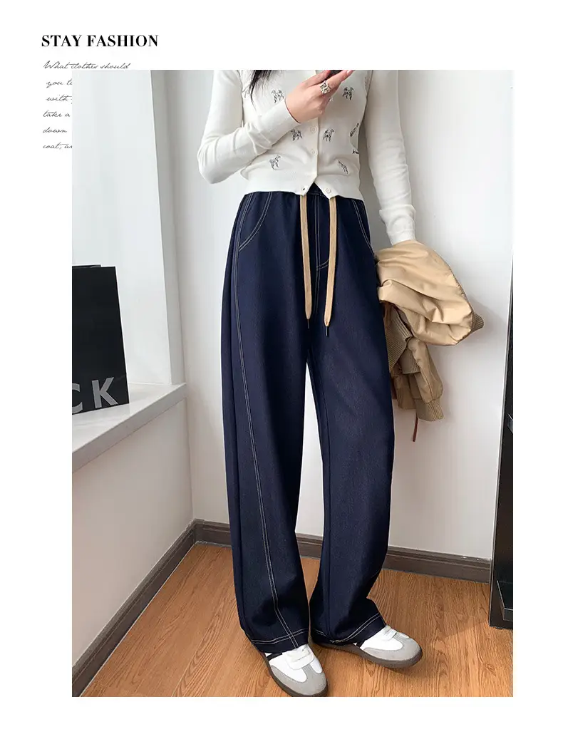 Dark Blue High-Waisted Wide Leg Pants for Women 2026 — feature 24