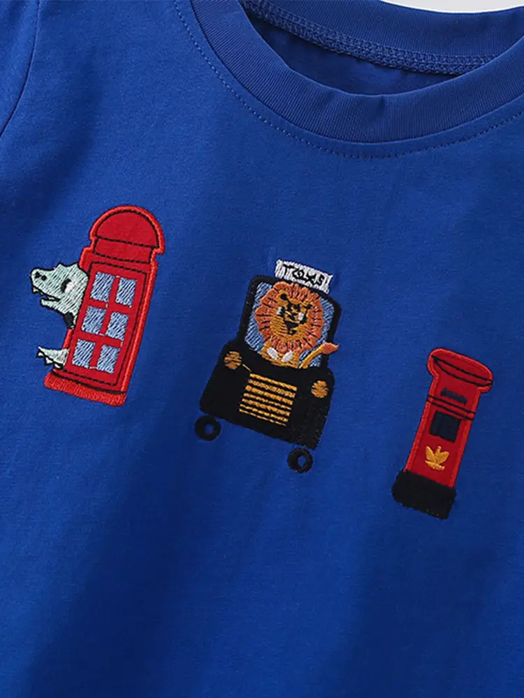 Malwee Blue Kids T-Shirt with Pixel Art Design - Image 4